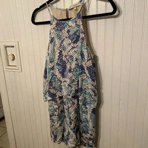 NWOT Lavender brown fully lined romper